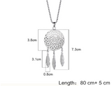 Dreamcatcher Pendant Necklace with Austrian Crystals