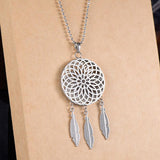 Dreamcatcher Pendant Necklace with Austrian Crystals