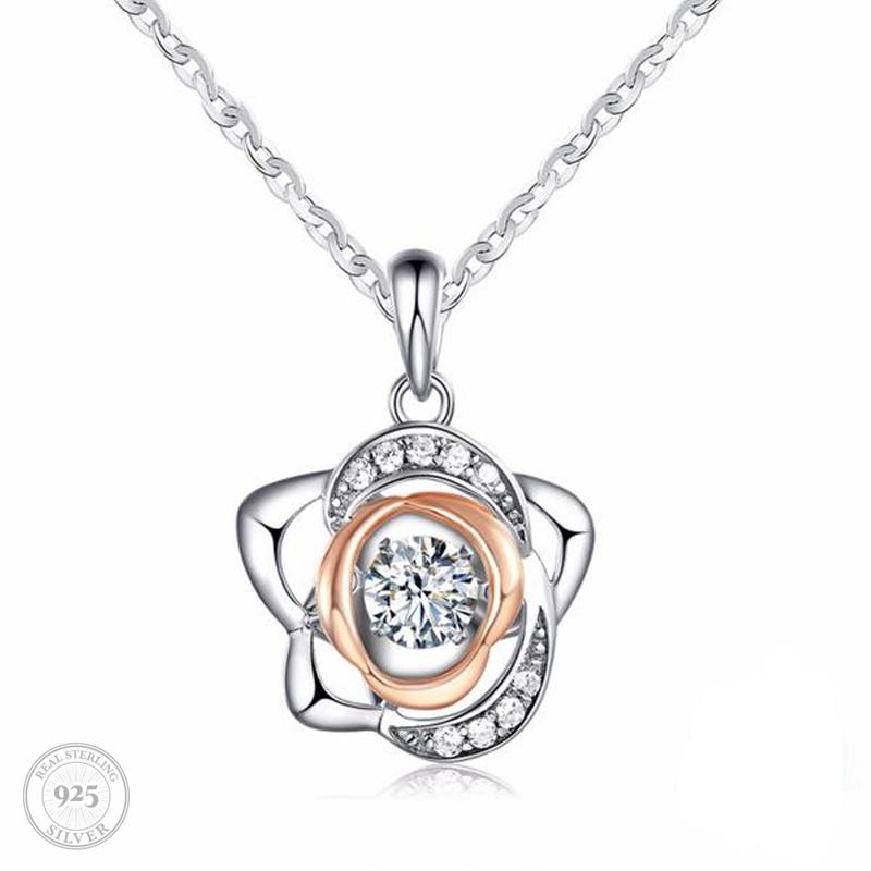 Luxe Rose Pendant Necklace