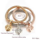 "Tree of Life" Heart Edition Charm Bracelet with Real Austrian Crystals