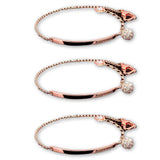 3 Sets of Happiness Half Bangle Bracelet