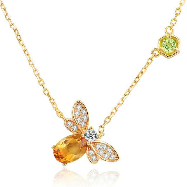 Queen Bee Citrine Necklace