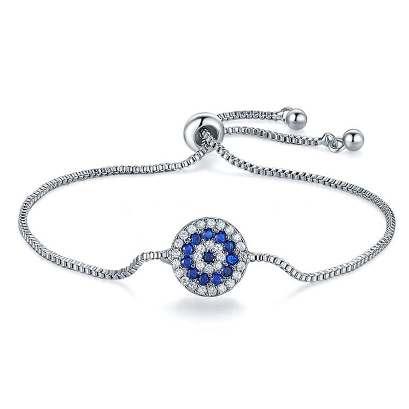 Crystal Evil Eye Adjustable Bracelet