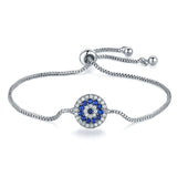 Crystal Evil Eye Adjustable Bracelet