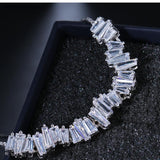 3 Sets of Baguette Crystal Adjustable Bracelets