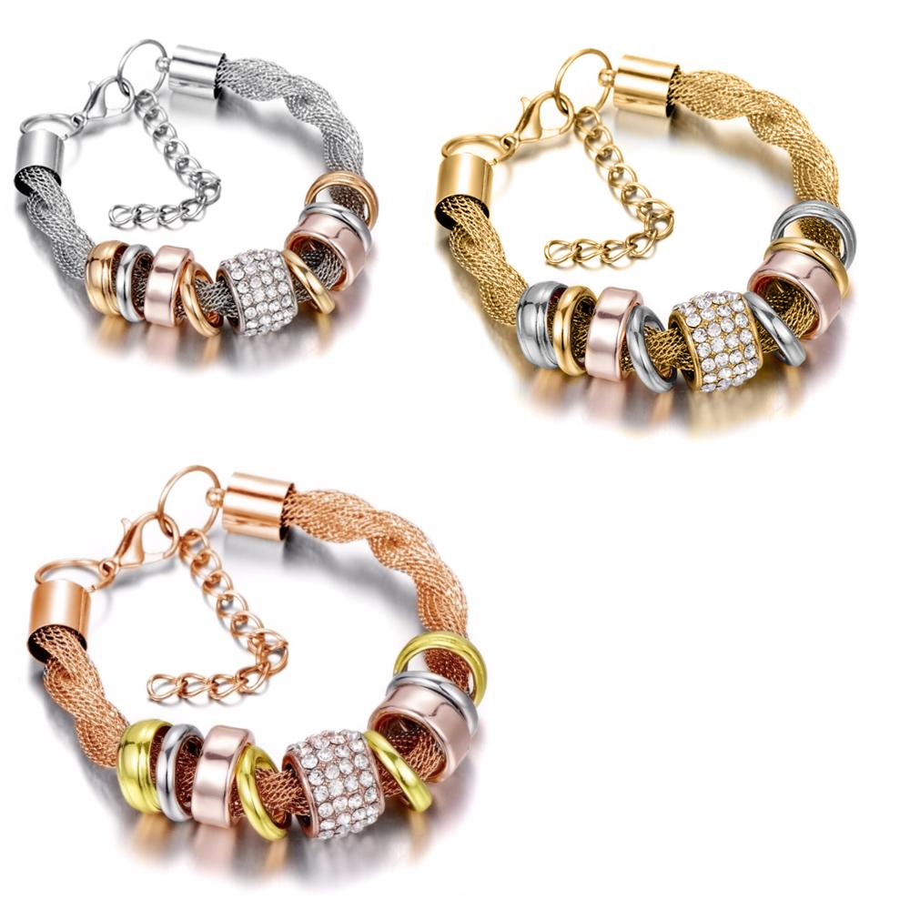 Entwined Metal Bracelet Trio - 3pc Set