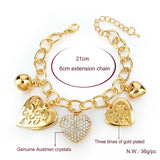 Crystal Heart Charm Bracelet