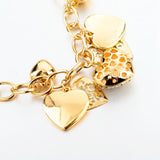 Crystal Heart Charm Bracelet