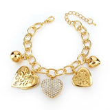 Crystal Heart Charm Bracelet