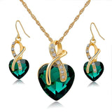 Wishful Heart Necklace and Earring Set