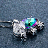 "Elefante" Galaxy Gemstone Pendant Necklace