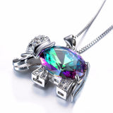 "Elefante" Galaxy Gemstone Pendant Necklace