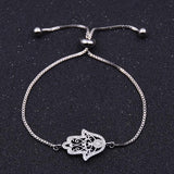 Crystal Hamsa Adjustable Bracelet