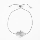 Crystal Hamsa Adjustable Bracelet