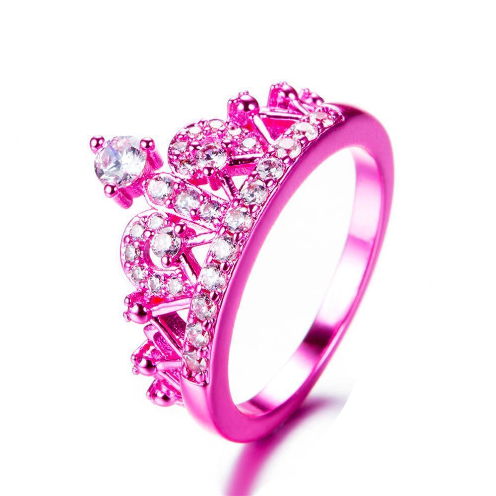 Pink Princess Crown Ring