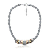 Entwined Silver Metal Neckalce