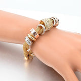 2 Sets of Entwined Gold Metal Bracelet