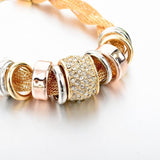 2 Sets of Entwined Gold Metal Bracelet