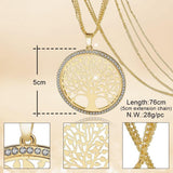 3 Sets of "Tree Of Life" - Pendant Necklace w/ Rhinestones (FREE SHIPPING)