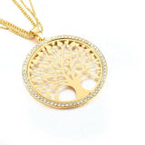 "Tree Of Life" - Pendant Necklace w/ Rhinestones (FREE SHIPPING)