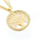 3 Sets of "Tree Of Life" - Pendant Necklace w/ Rhinestones (FREE SHIPPING)