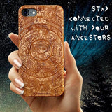 Mayan Calendar Natural Wood Case - iPhone