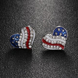 American Pride Heart Earrings