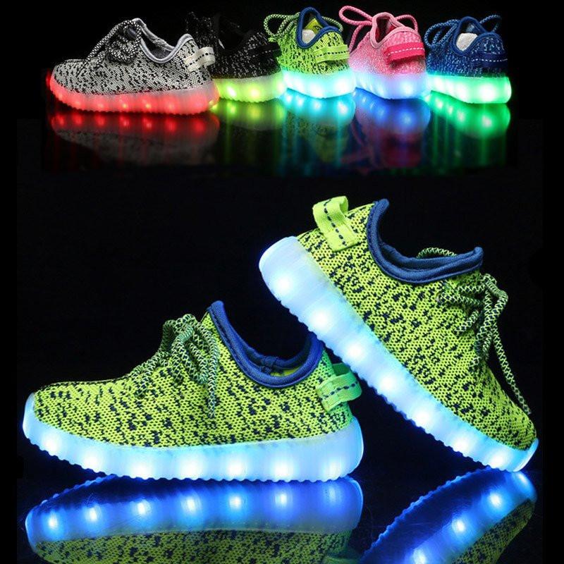 Flyknit Lace Ups - Kids LED Shoes (FREE SHIPPING)