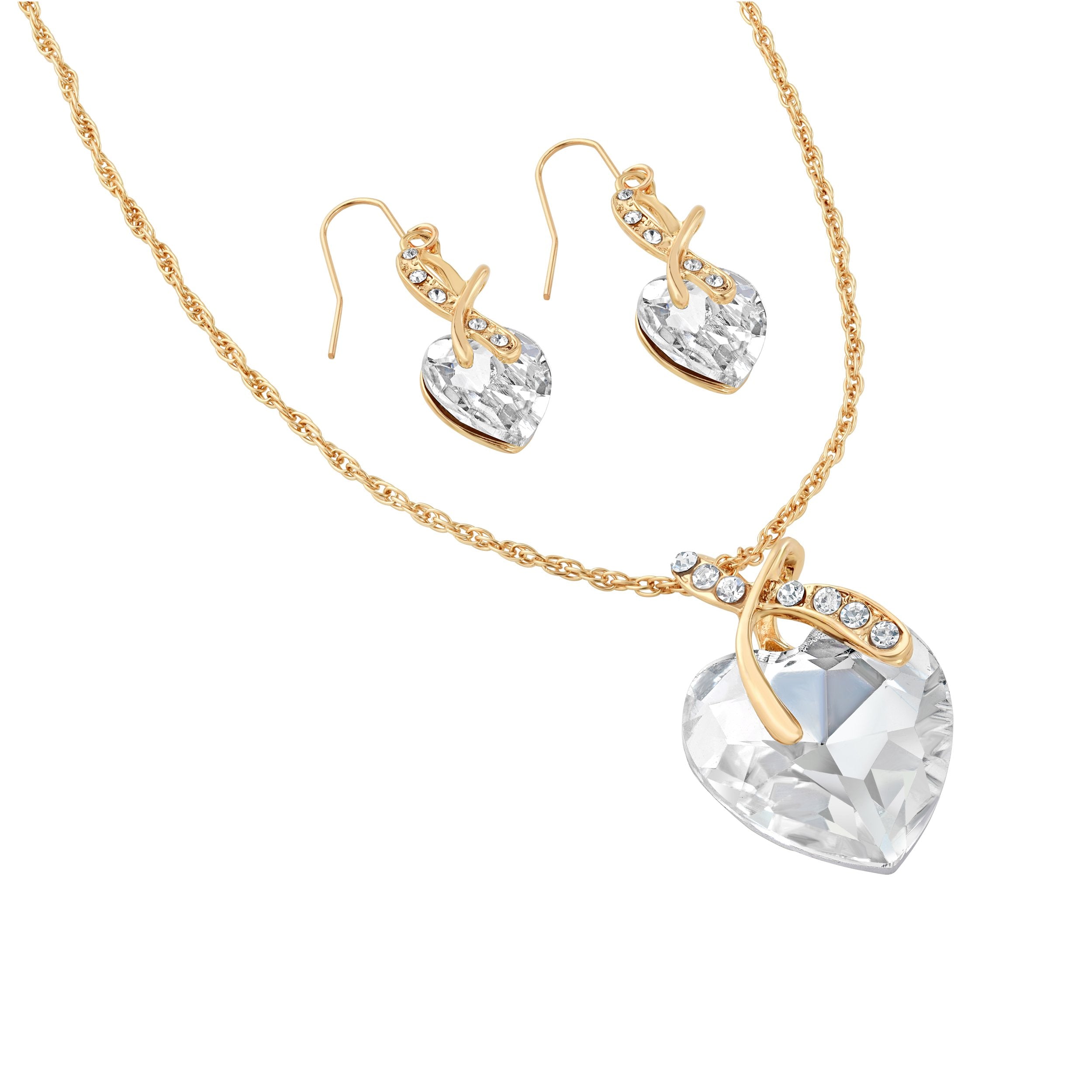 Wishful Heart Necklace and Earring Set