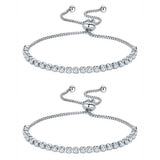 2 sets of Rhinestone Adjustable Tennis Bracelet