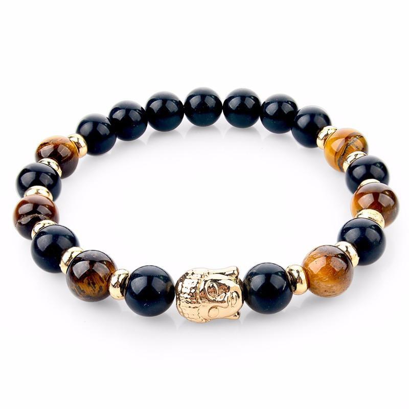 Natural Stone Buddha Bracelet