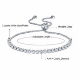 2 sets of Rhinestone Adjustable Tennis Bracelet