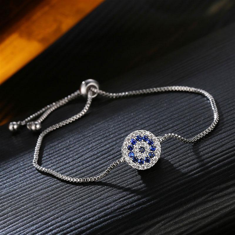 Crystal Evil Eye Adjustable Bracelet