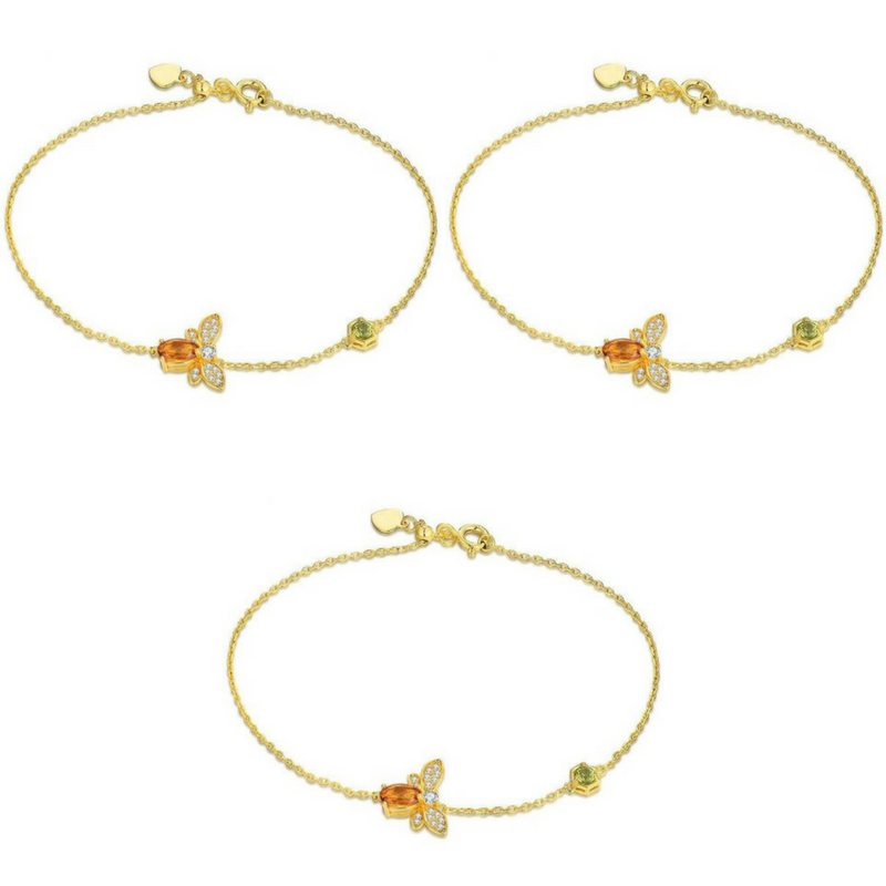 3 Sets of Queen Bee Citrine Bracelet