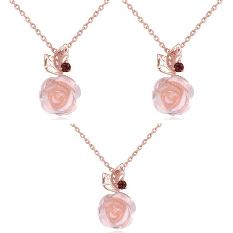 3 Sets Rose Romance Necklace