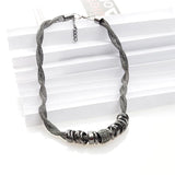 Entwined Black Metal Necklace