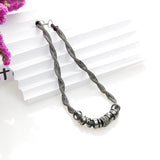 Entwined Black Metal Necklace