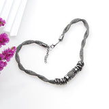 Entwined Black Metal Necklace