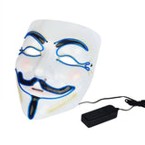 Blue LED Light Up - Guy Fawkes Mask