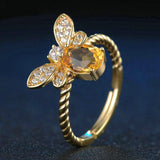 Queen Bee Citrine Ring