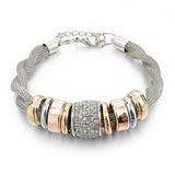 3 Sets of Entwined Silver Metal Bracelet Bundle Offer