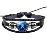 Genuine Leather Zodiac Bracelet