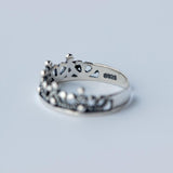 Vintage Crown Sterling Silver Midi Ring