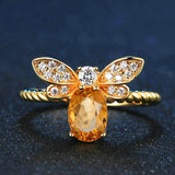 Queen Bee Citrine Ring