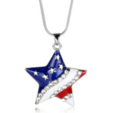 American Pride Heart or Star Necklace