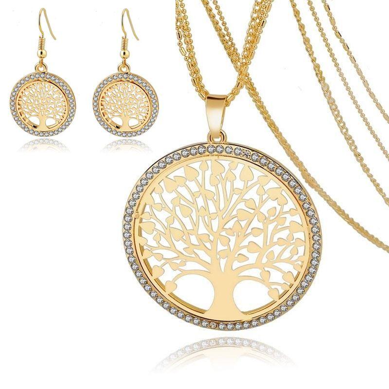 Tree of Life Necklace and Earrings Set