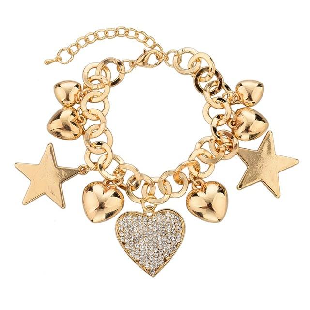 Stars and Hearts Charm Bracelet