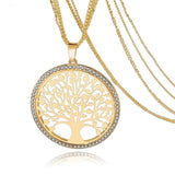 3 Sets of "Tree Of Life" - Pendant Necklace w/ Rhinestones (FREE SHIPPING)