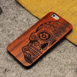 Skull Bamboo Slim Wood Case - iPhone